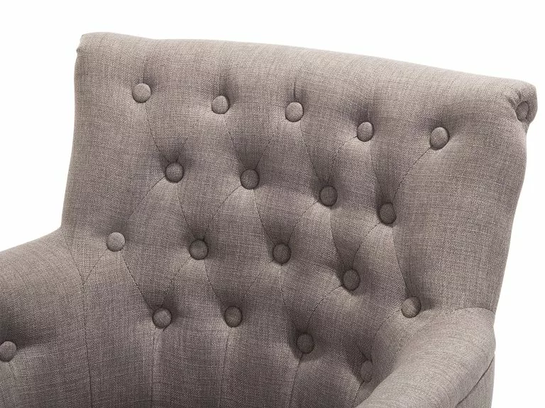 Beliani Sillón Tapizado Gris Claro ALESUND - Imagen 3