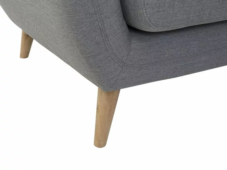 Beliani Sillón De Poliéster Gris/madera Clara MOTALA - Imagen 9