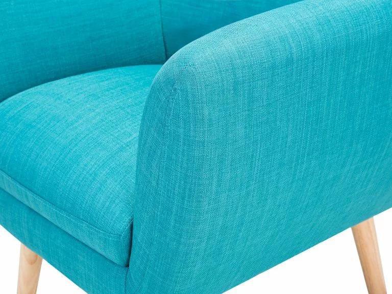 Beliani Sillón Tapizado Azul MELBY - Imagen 6