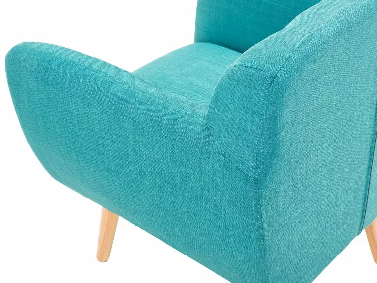 Beliani Sillón Tapizado Azul MELBY - Imagen 7