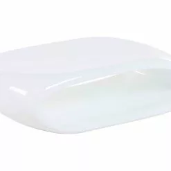 Beliani Mesa De Centro Blanca 70 X 51 Cm NESSUS