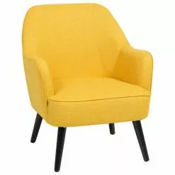 Beliani Sillón Amarillo LOKEN