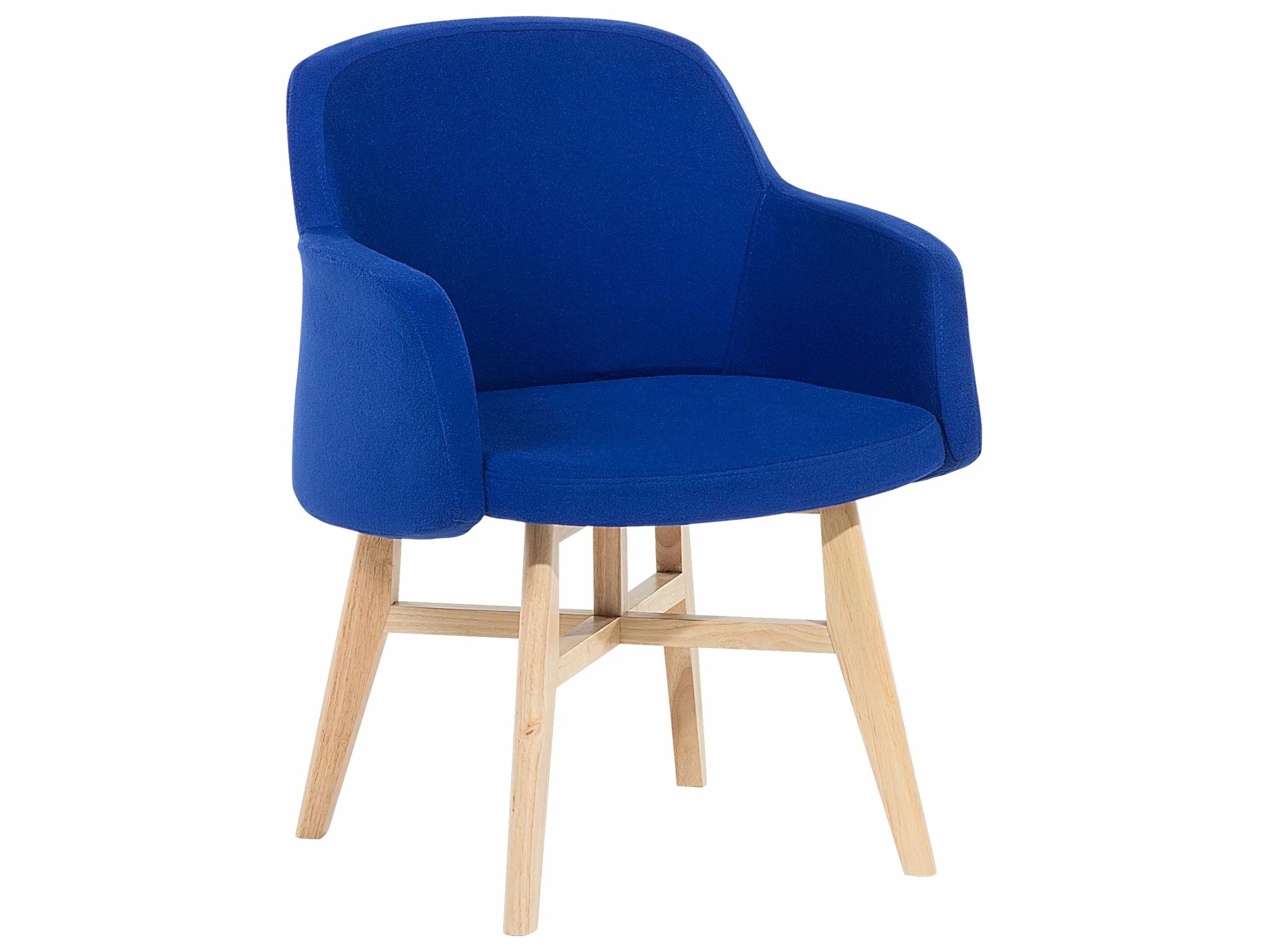 Beliani Sillón De Poliéster Azul Oscuro YSTAD