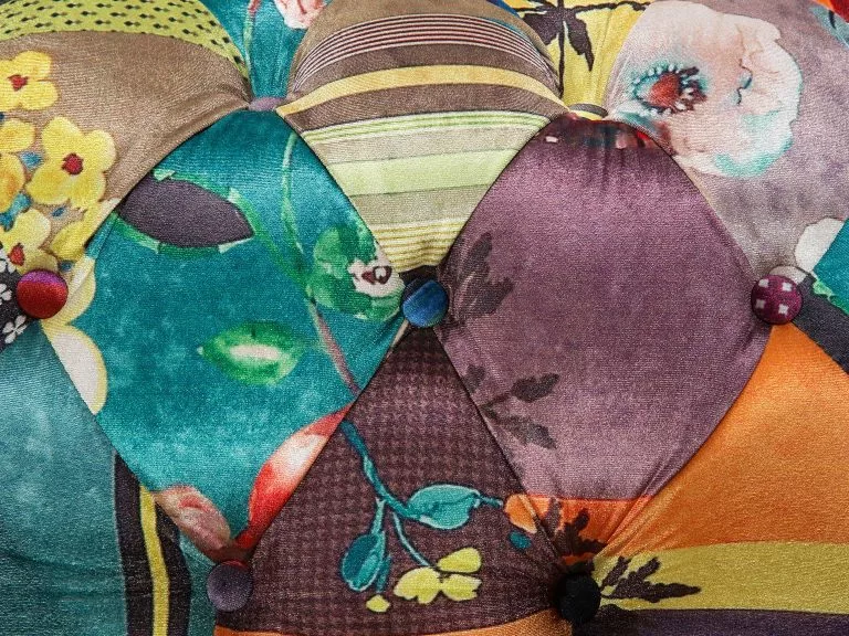 Beliani Sillón Verde/amarillo CHESTERFIELD - Imagen 6