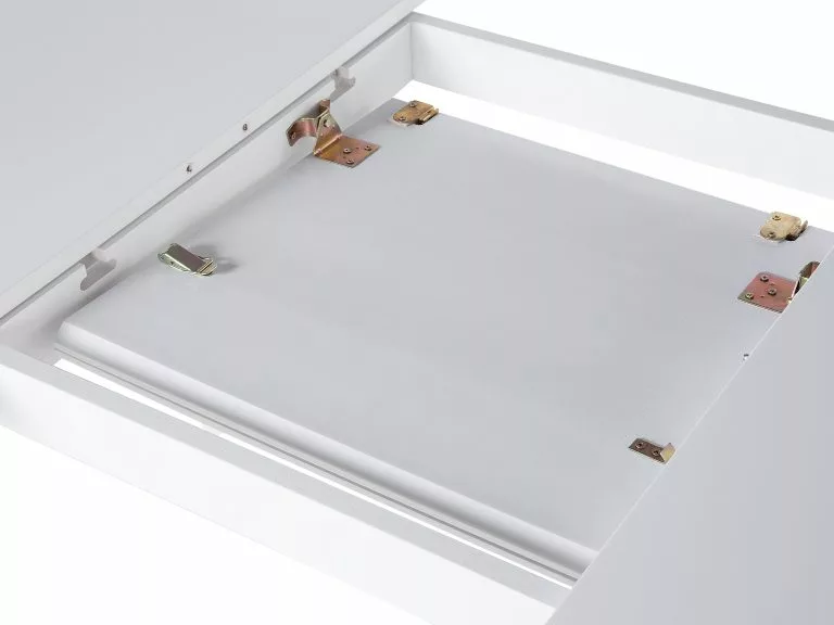 Beliani Mesa De Comedor Extensible Blanca Varios Tamaños SANFORD - Imagen 10