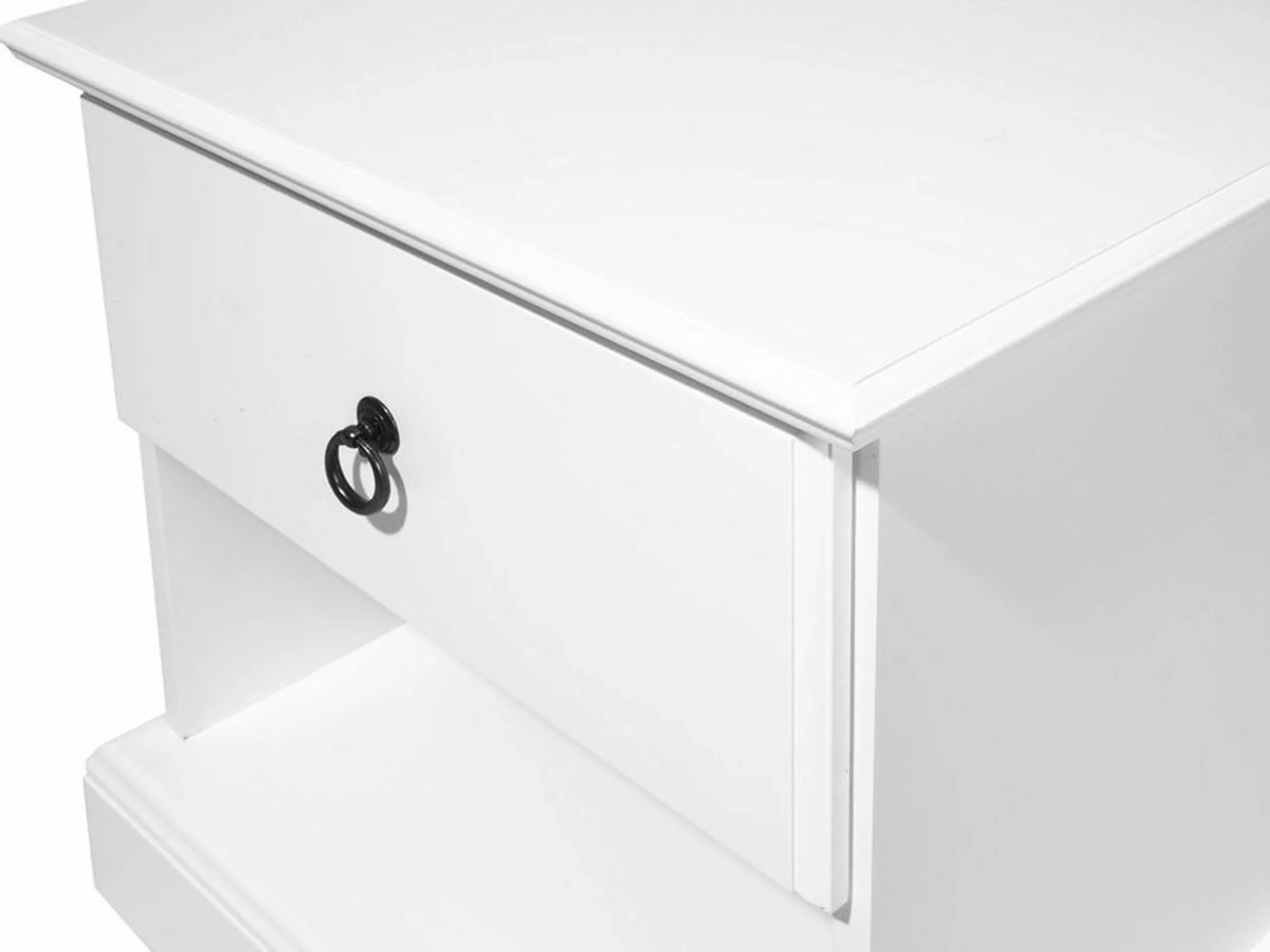 Beliani Mesa De Noche Blanca 48 X 43 Cm GILBERT - Imagen 7