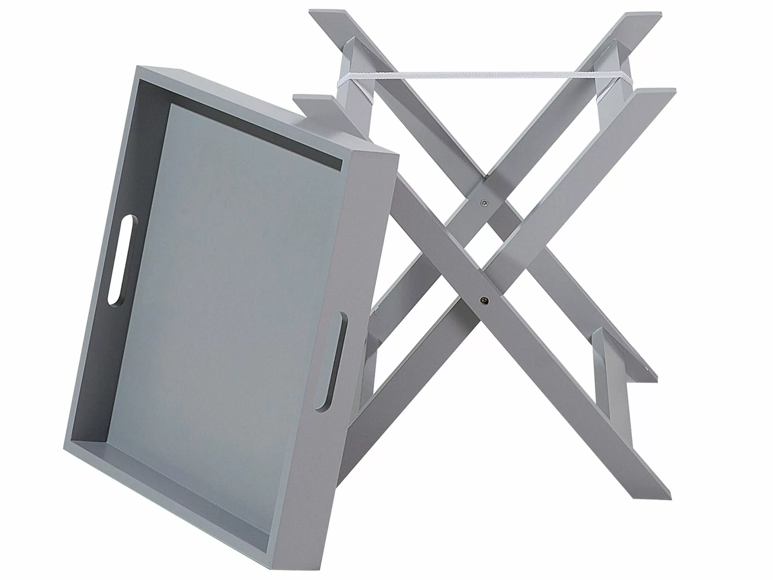 Beliani Mesa De Centro Gris 40 X 40 Cm CHESTER - Imagen 5