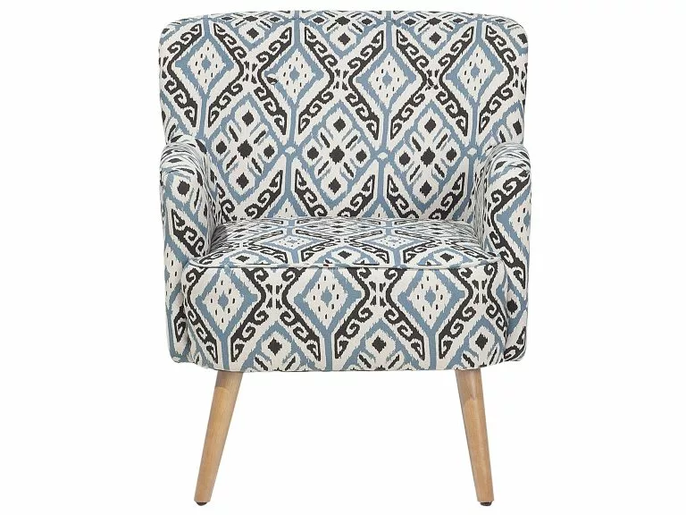 Beliani Sillón En Tejido Multicolor Con Reposapiés TUMBA - Imagen 3