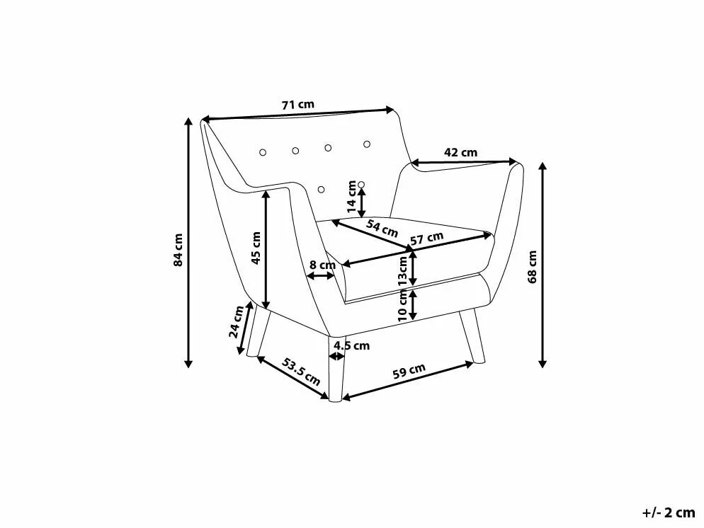 Beliani Sill贸n Rosa Pastel DRAMMEN - Imagen 8