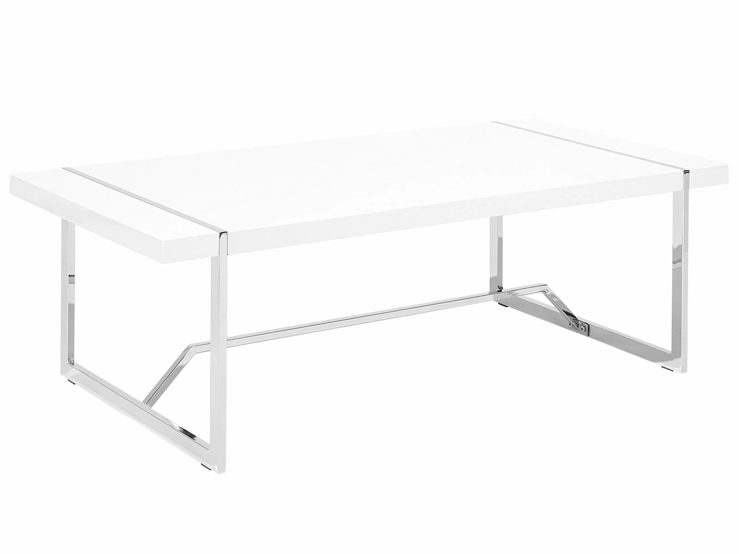 Beliani Mesa De Centro Blanca 120 X 60 Cm TULSA