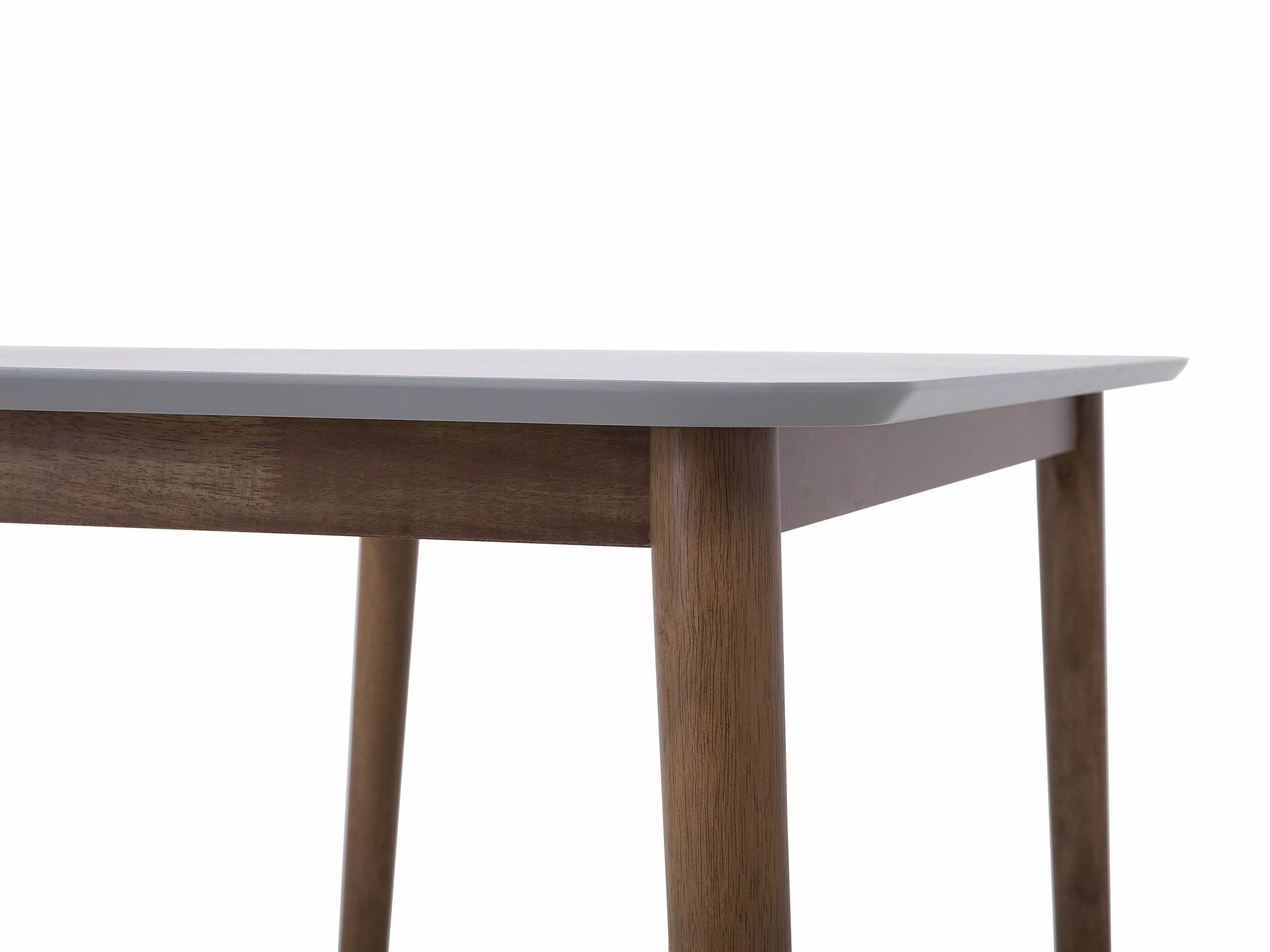Beliani Mesa De Comedor De Madera De Caucho Oscura/gris Claro 118 X 77 Cm MODESTO - Imagen 6