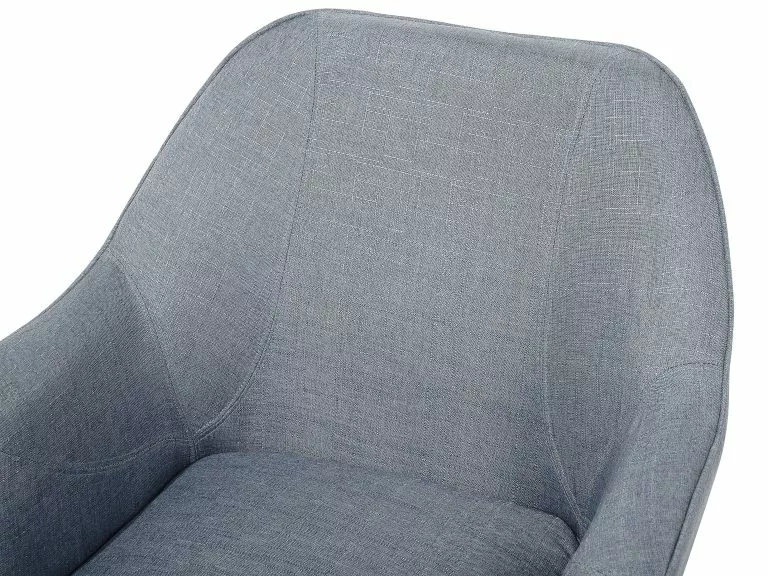 Beliani Sillón De Poliéster Gris/madera Clara LOKEN - Imagen 9