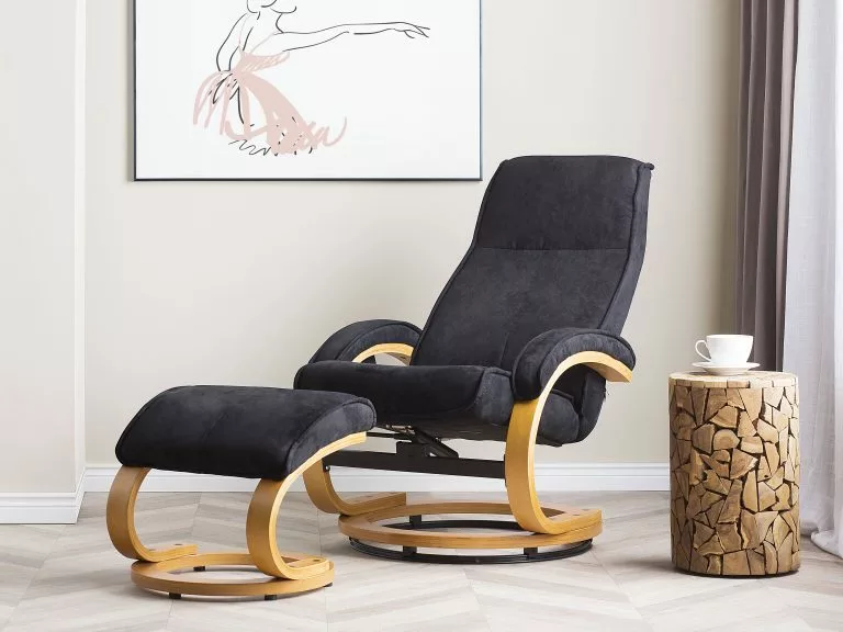 Beliani Mesa Auxiliar De Madera De Teca Oscura ⌀ 30 Cm DAWSON - Imagen 4