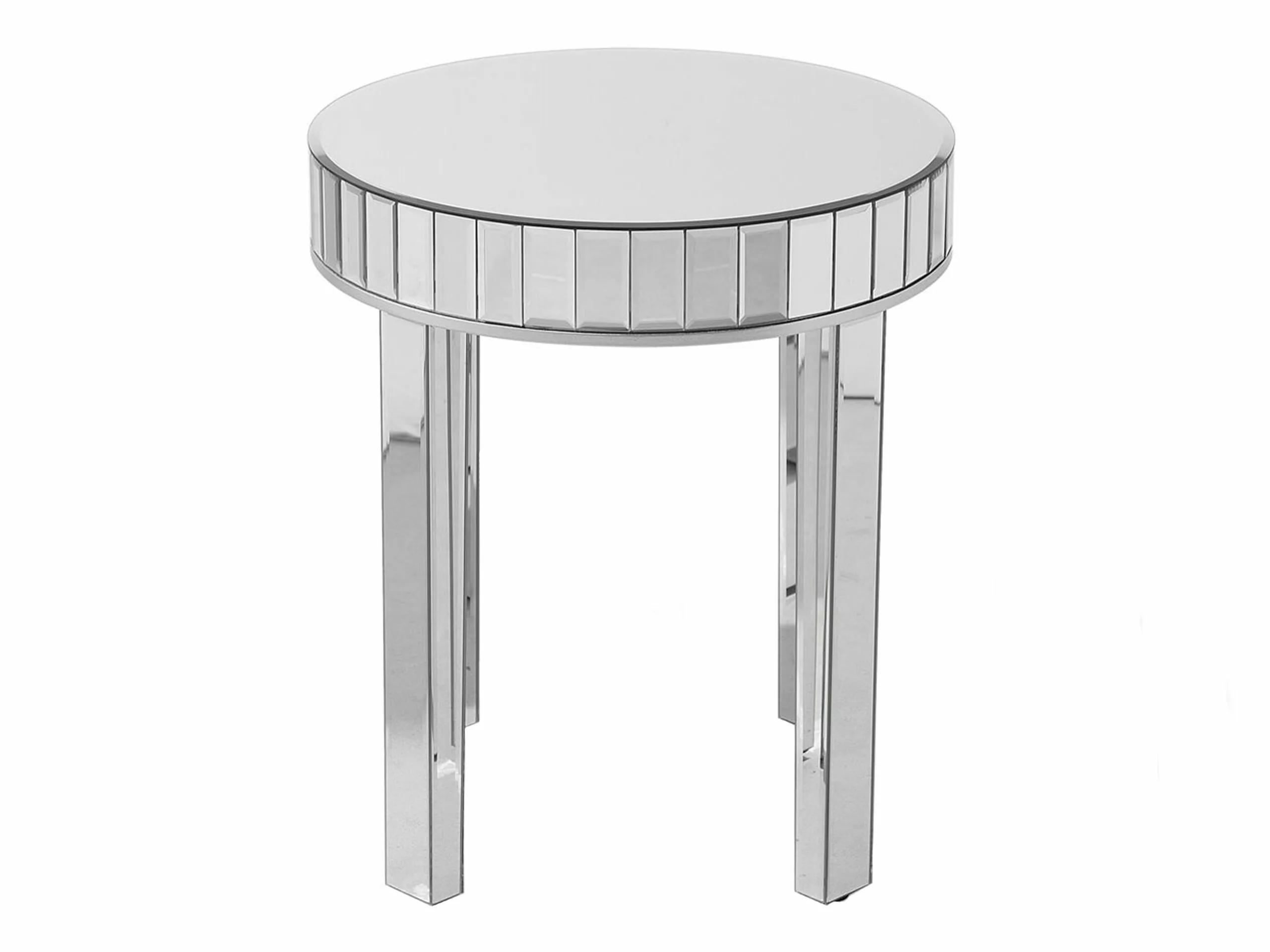 Beliani Conjunto De 2 Mesas De Centro De Vidrio Plateado RIMARDE - Imagen 8