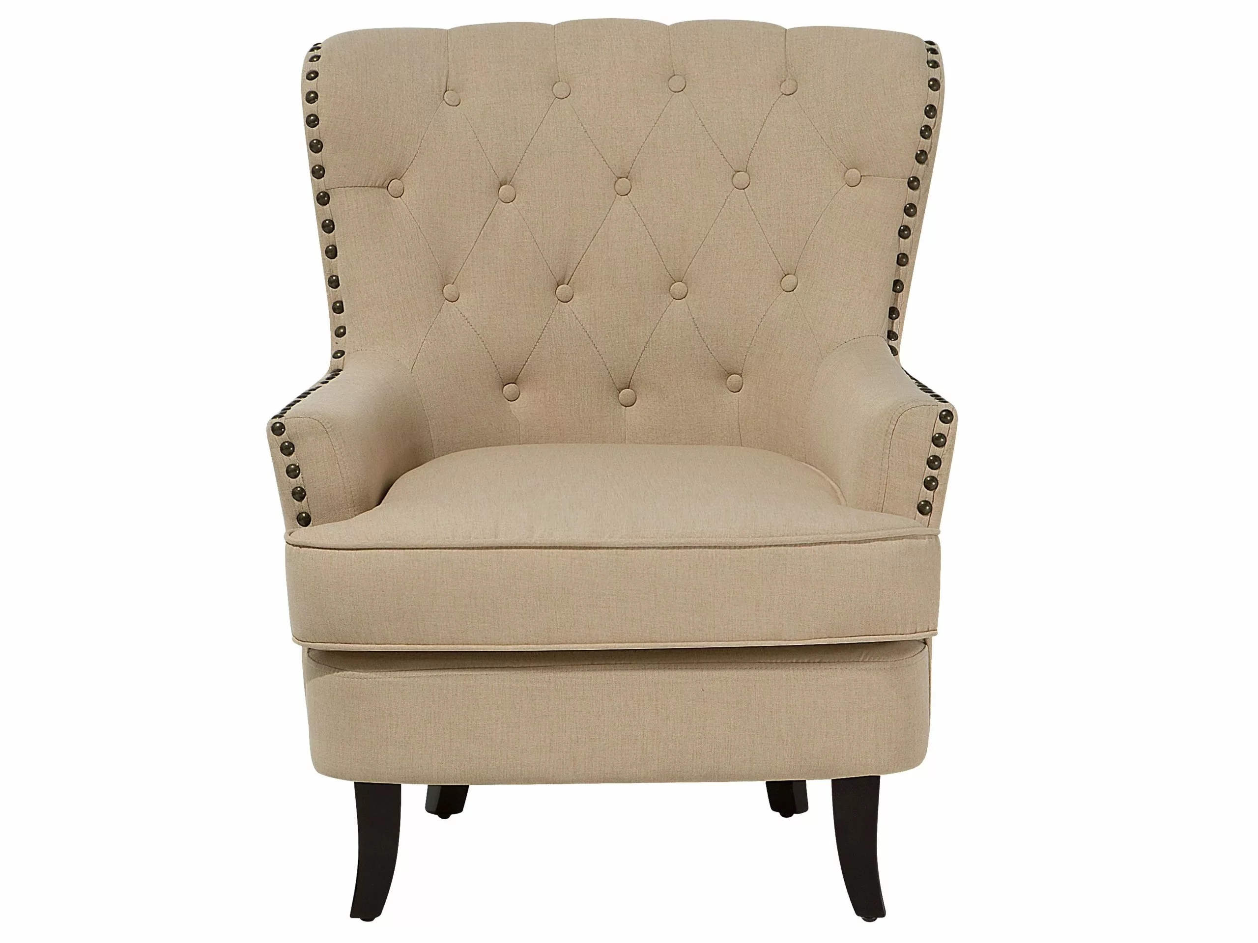 Beliani Sillón Tapizado Beige VIBORG II - Imagen 3