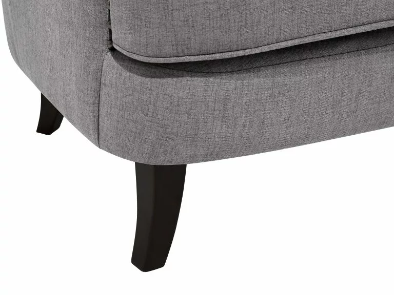 Beliani Sillón Tapizado Gris Claro VIBORG II - Imagen 8