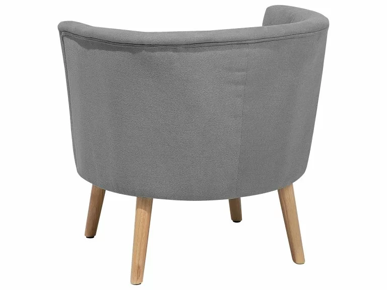 Beliani Sillón Tapizado Gris Claro ODENZEN - Imagen 7