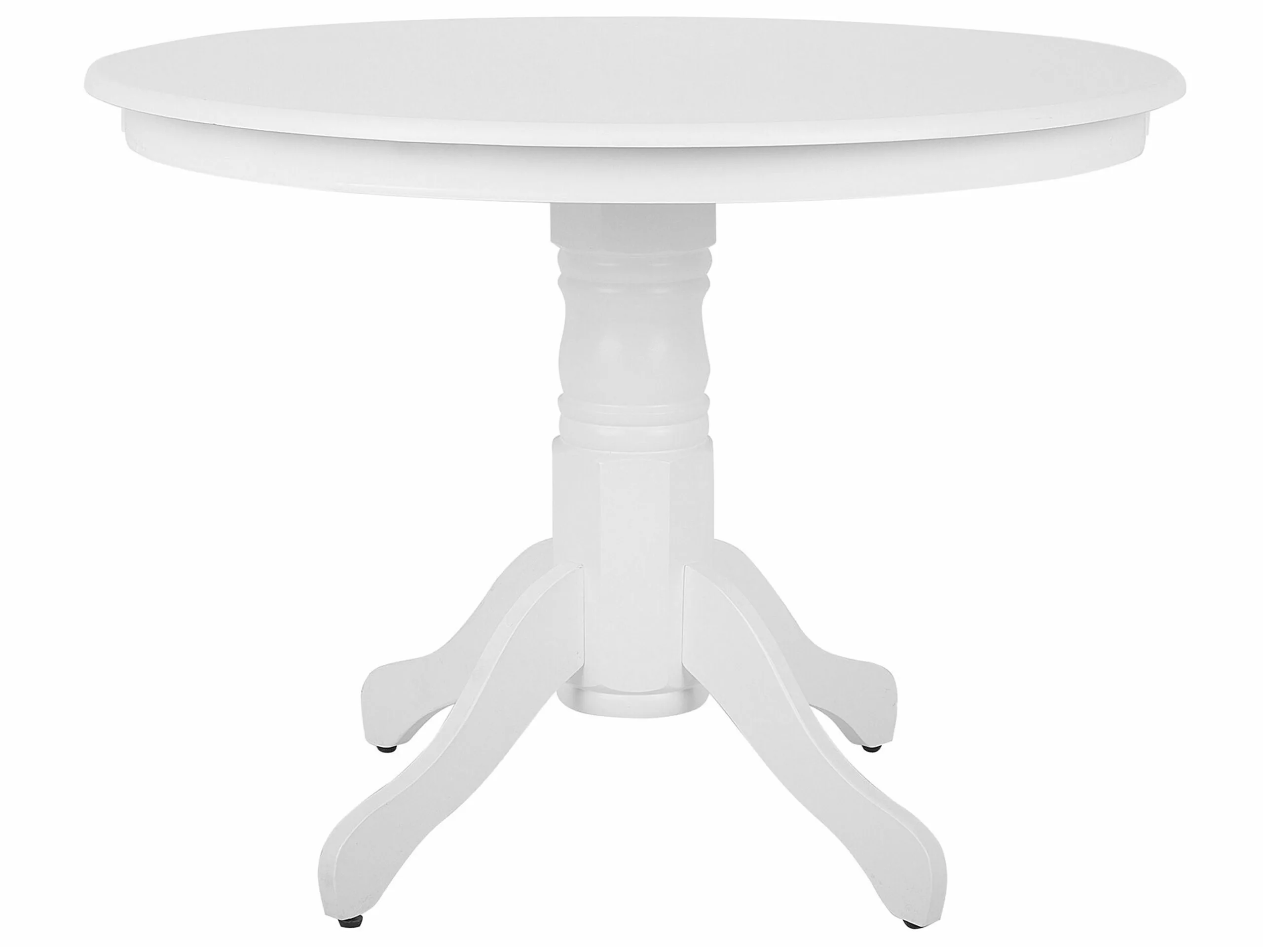 Beliani Mesa De Comedor Blanca ø 100 Cm AKRON