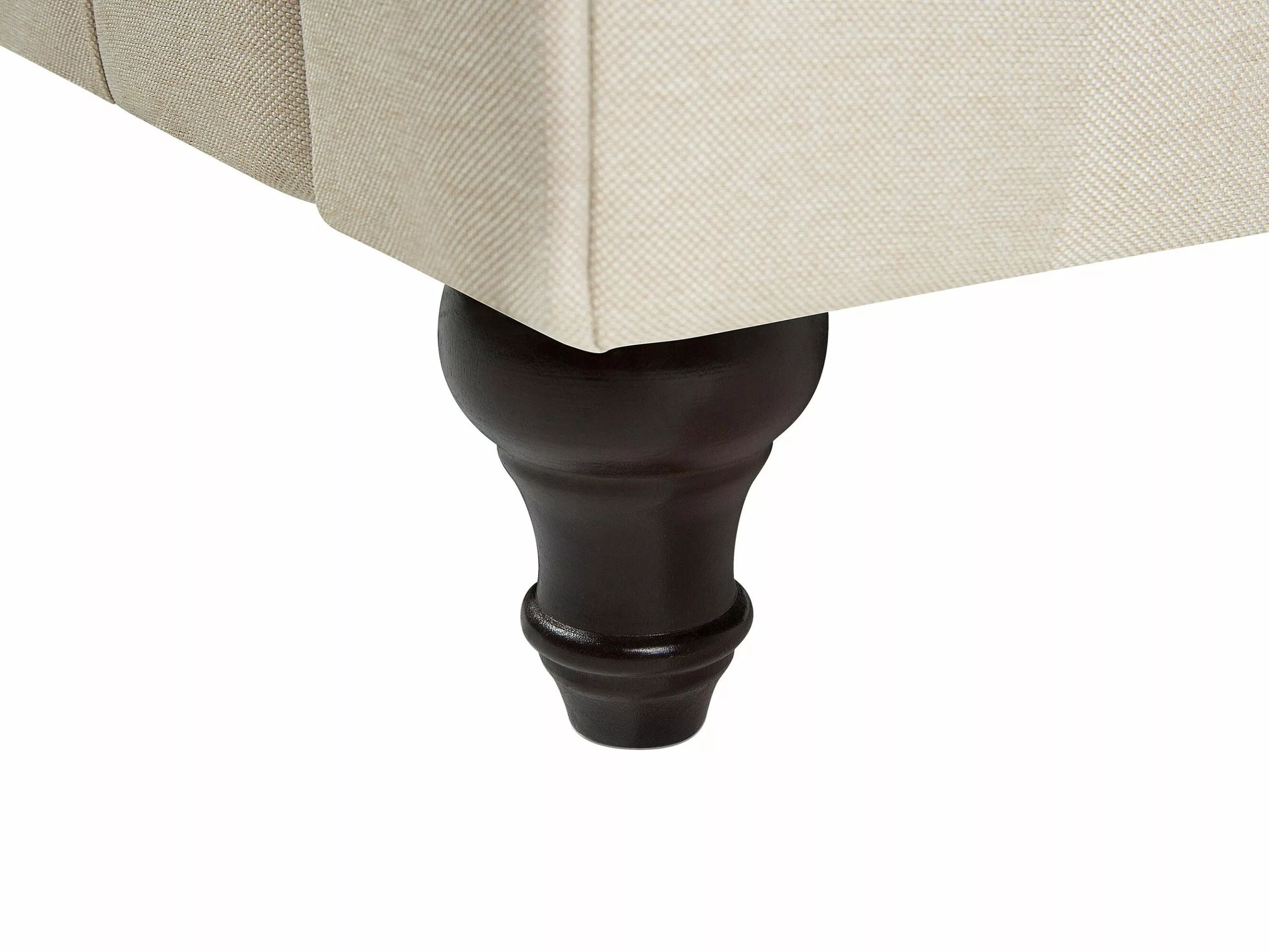 Beliani Sillón Tapizado Color Beige CHESTERFIELD - Imagen 8