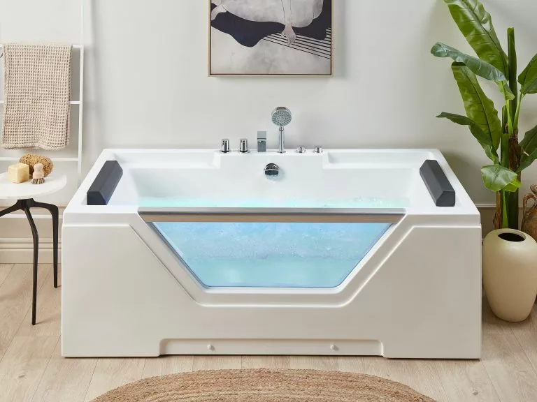 Beliani Mesa Auxiliar De Madera De Tecla Clara ⌀ 36 Cm MERRITT - Imagen 3