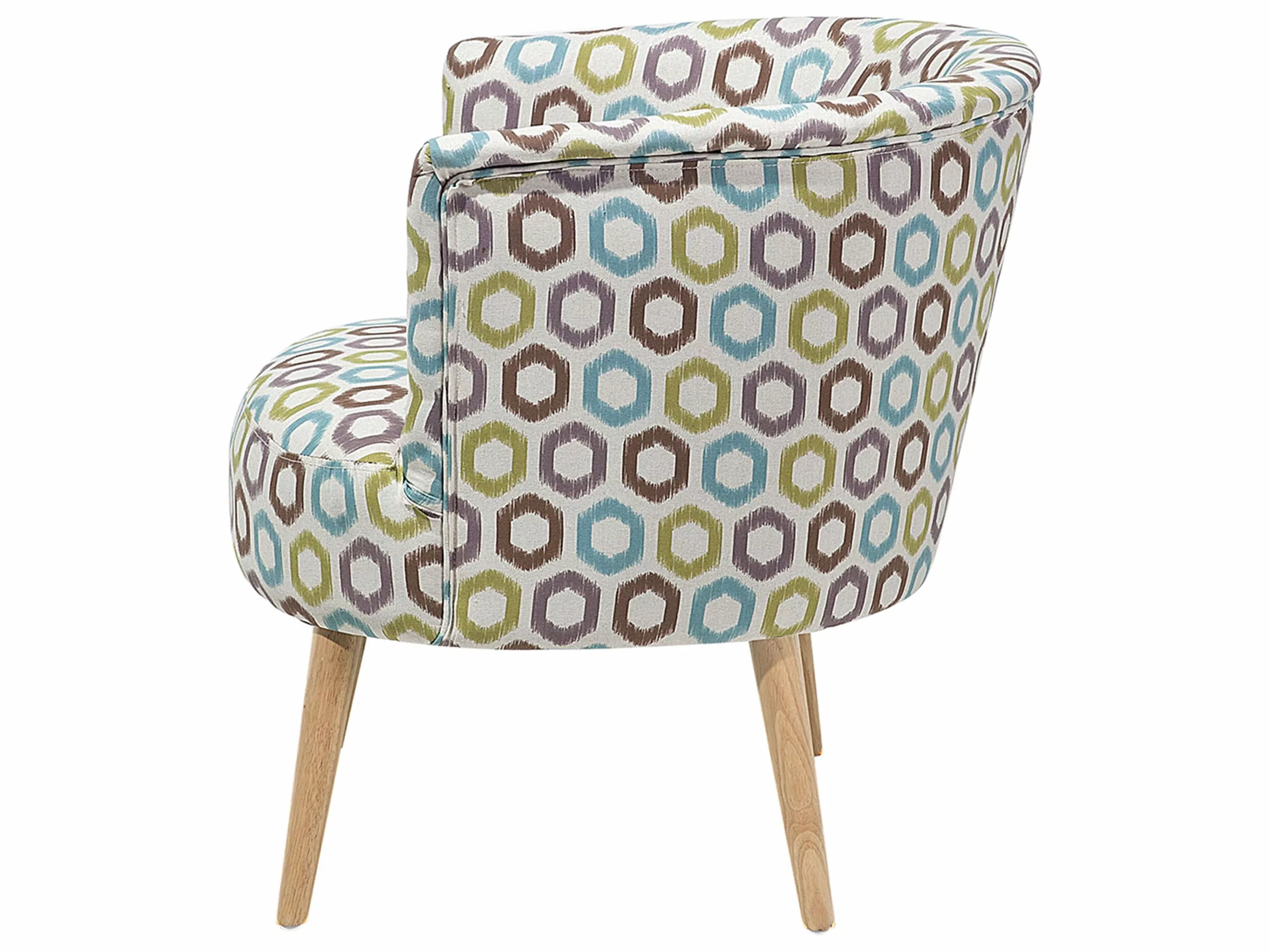 Beliani Sillón Tapizado Con Patrón Geométrico Multicolor ODENZEN - Imagen 4