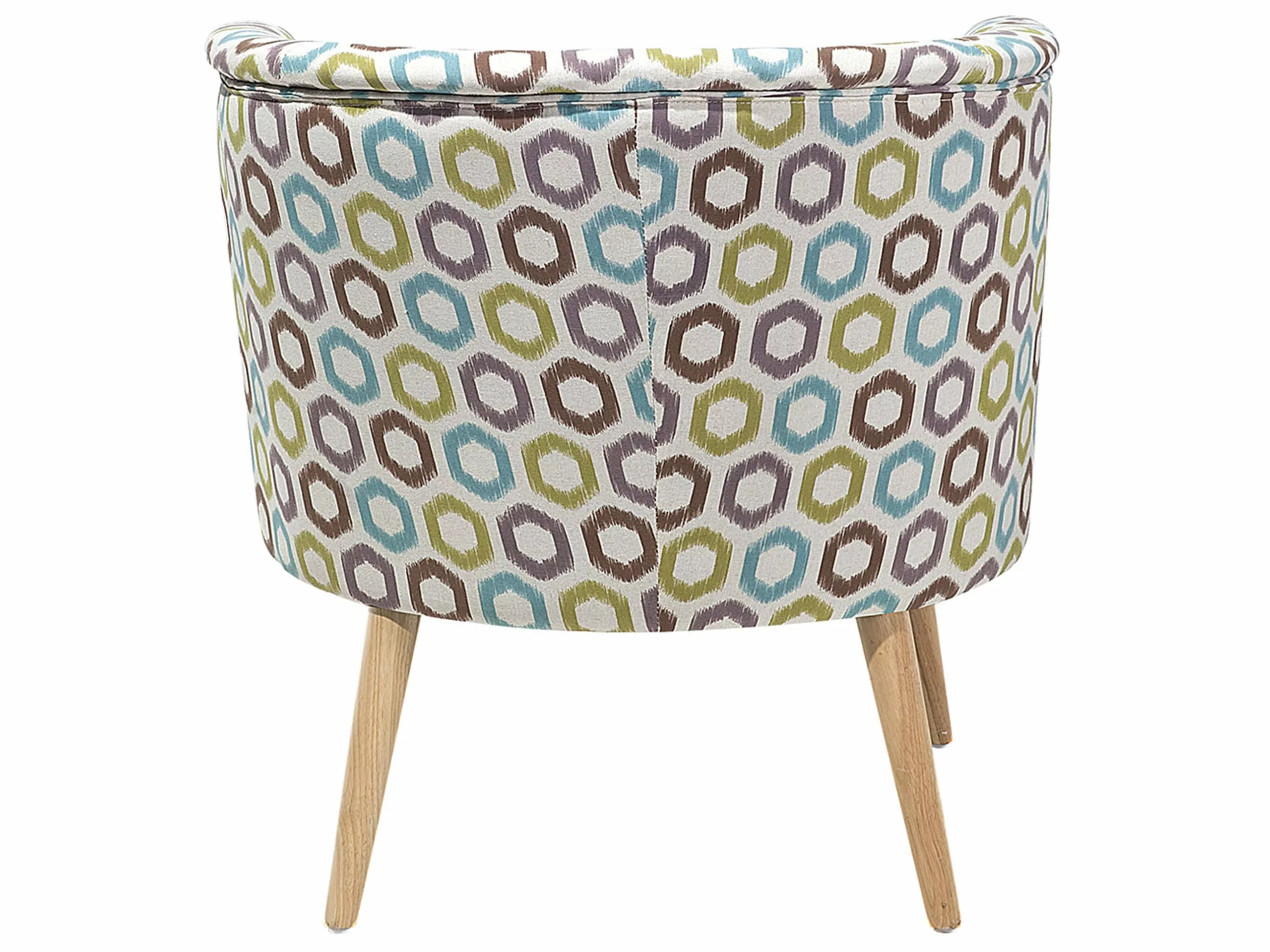 Beliani Sillón Tapizado Con Patrón Geométrico Multicolor ODENZEN - Imagen 5