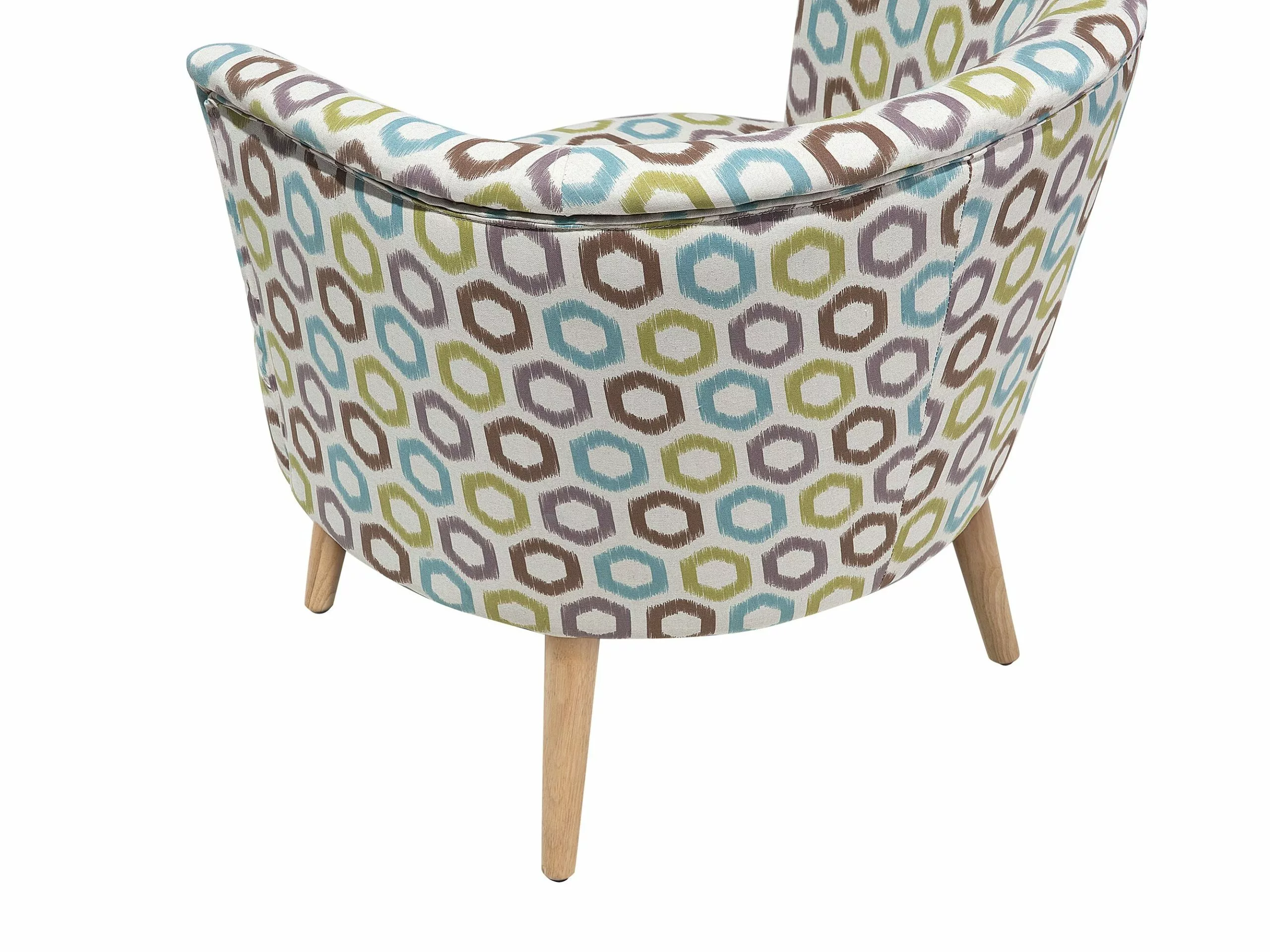 Beliani Sillón Tapizado Con Patrón Geométrico Multicolor ODENZEN - Imagen 6