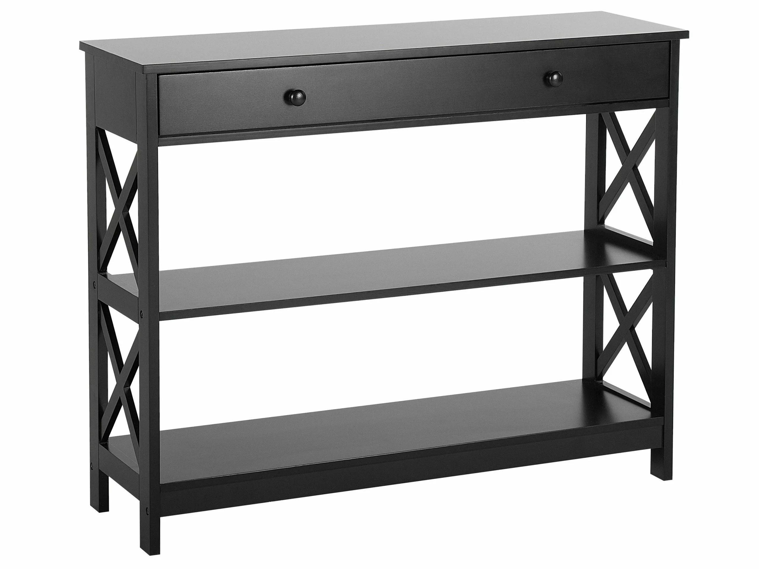 Beliani Consola Negra 100 X 30 Cm MONTGOMERY