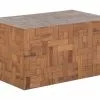 Beliani Mesa De Centro De Madera De Teca Clara 100 X 60 Cm GAMBO II