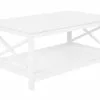 Beliani Mesa De Centro Blanca 101 X 55 Cm FOSTER