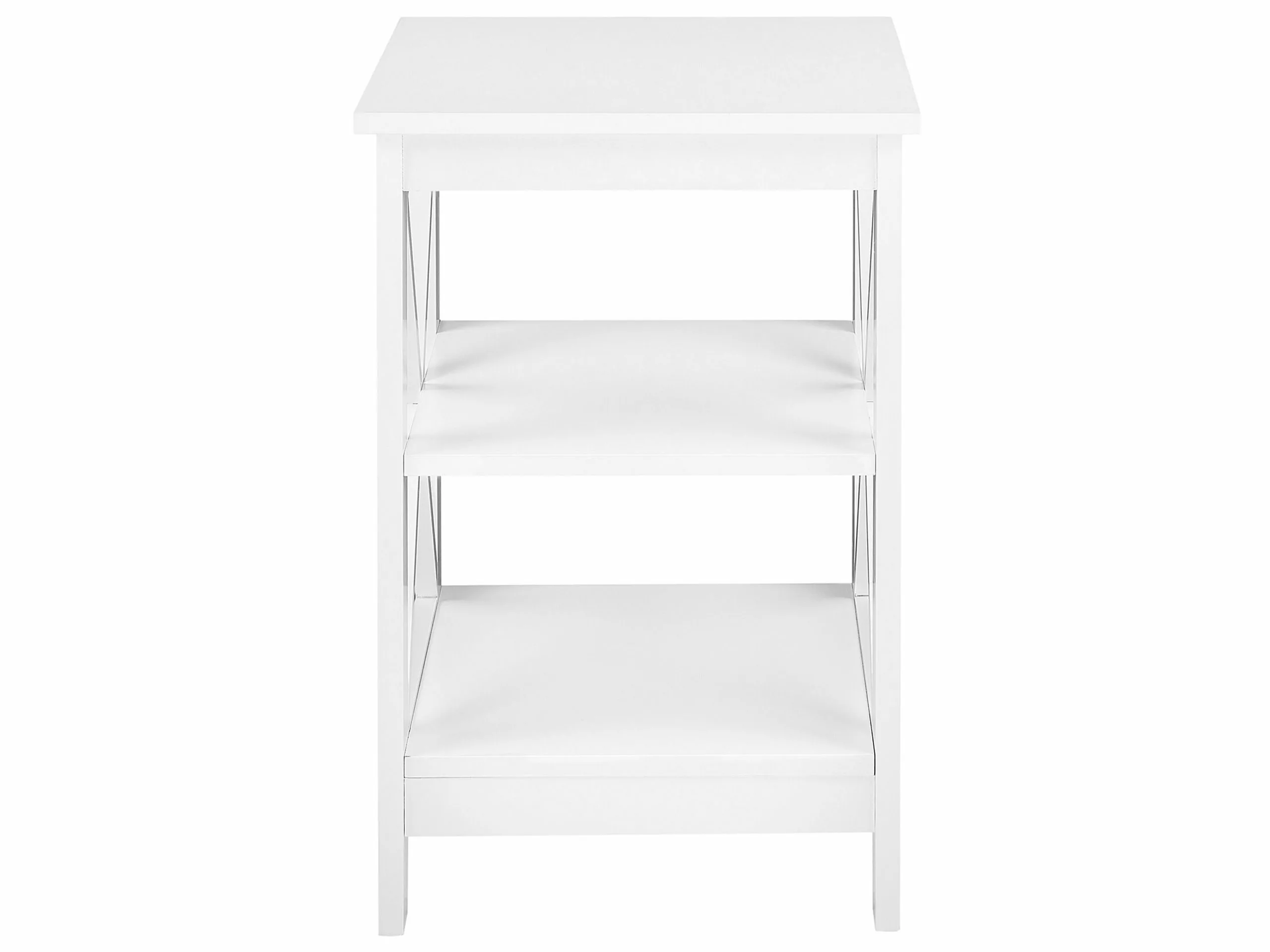 Beliani Mesa Auxiliar Blanca 40 X 40 Cm FOSTER - Imagen 4