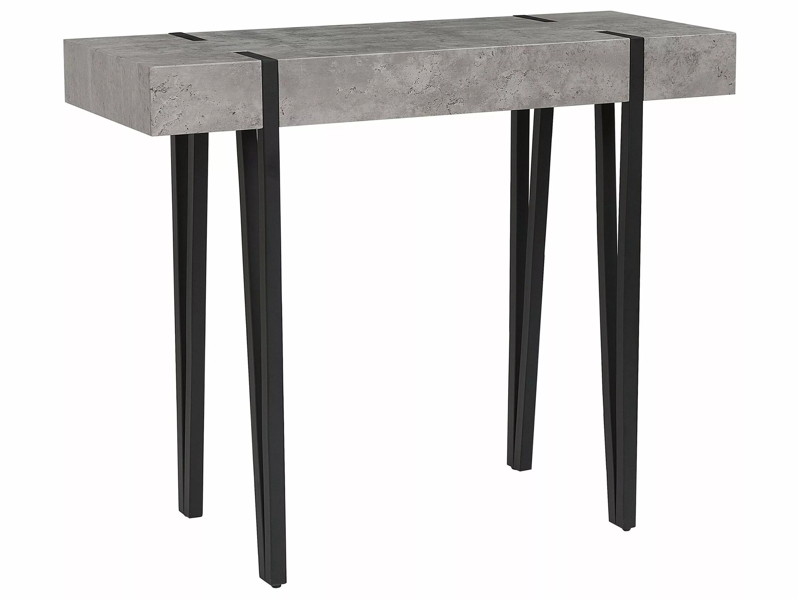 Beliani Consola Gris Claro/negro 100 X 40 Cm ADENA