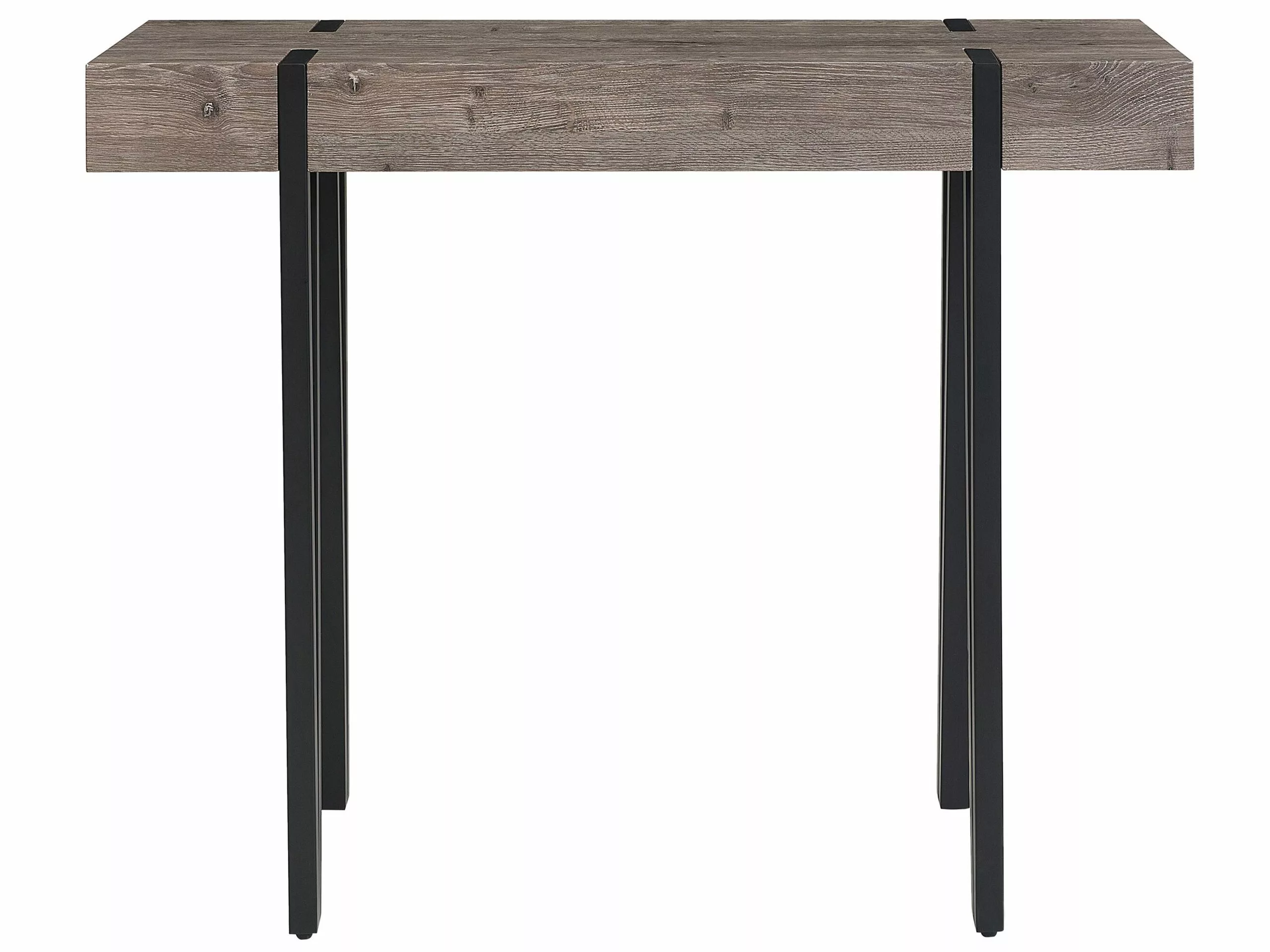 Beliani Consola Madera Oscura/negro 100 X 40 Cm ADENA - Imagen 3