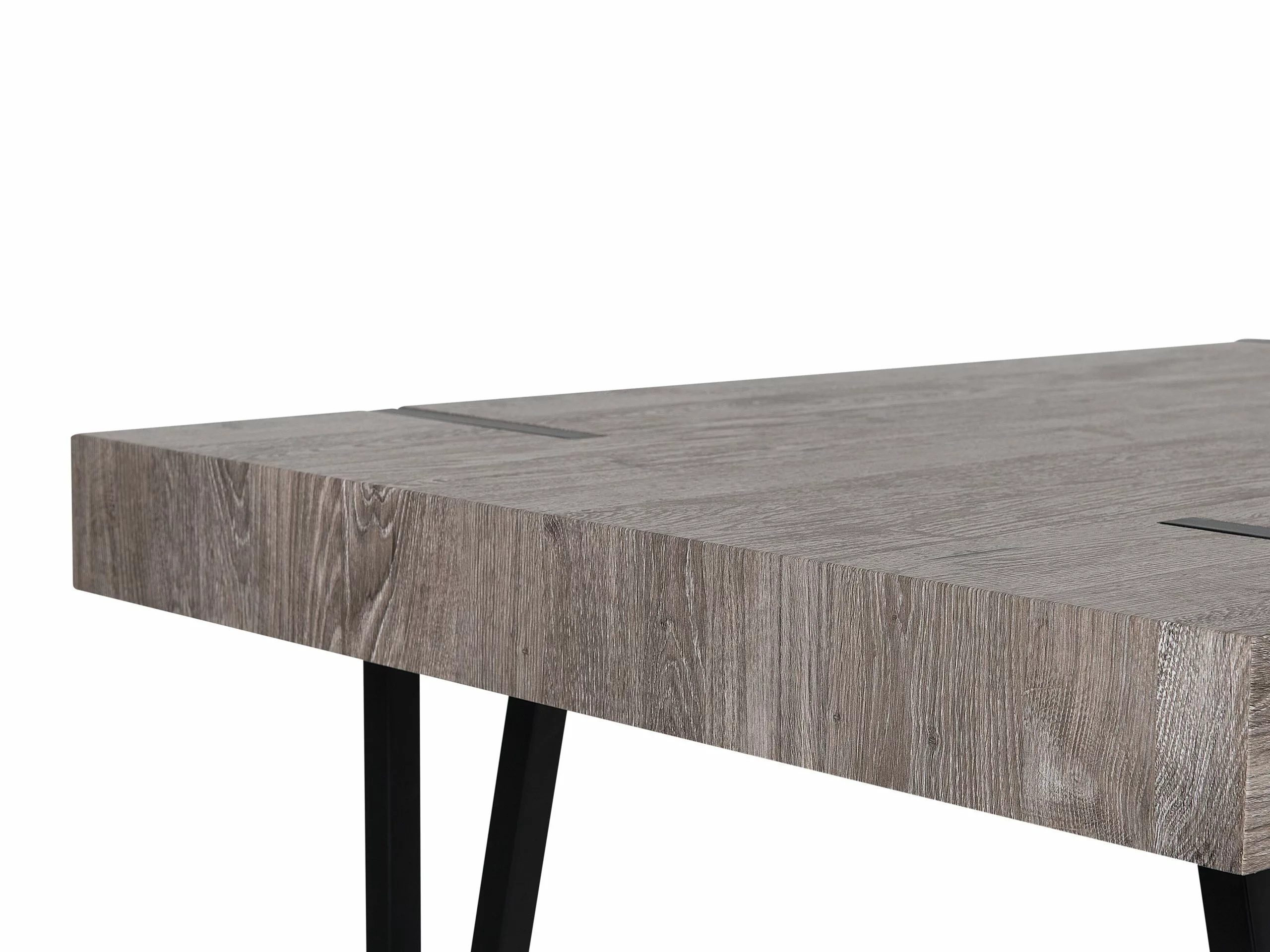 Beliani Mesa De Comedor Madera Oscura/negro Varios Tamaños ADENA - Imagen 5