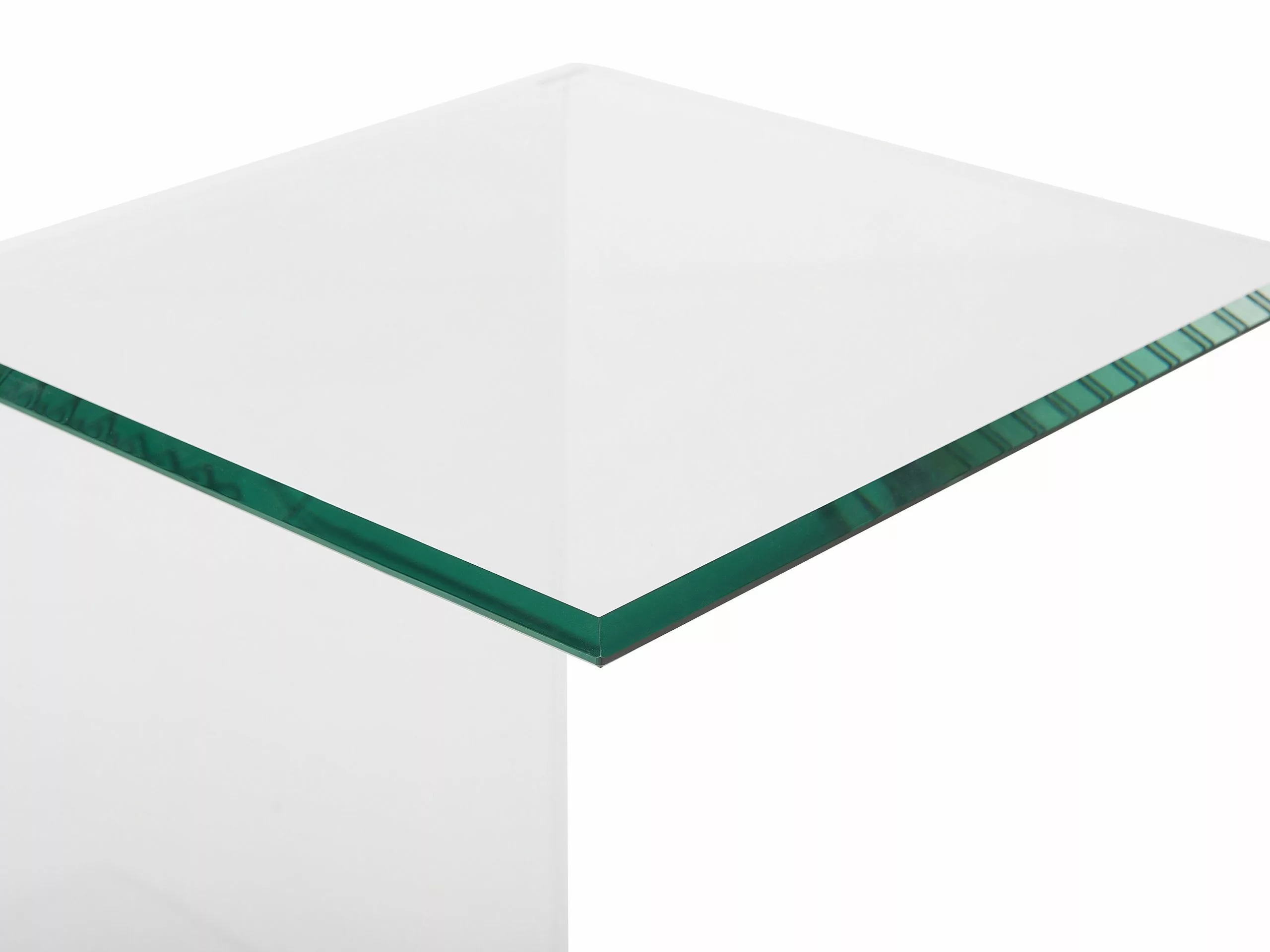 Beliani Mesa Auxiliar De Vidrio Templado Transparente 40 X 40 Cm LOURDES - Imagen 5