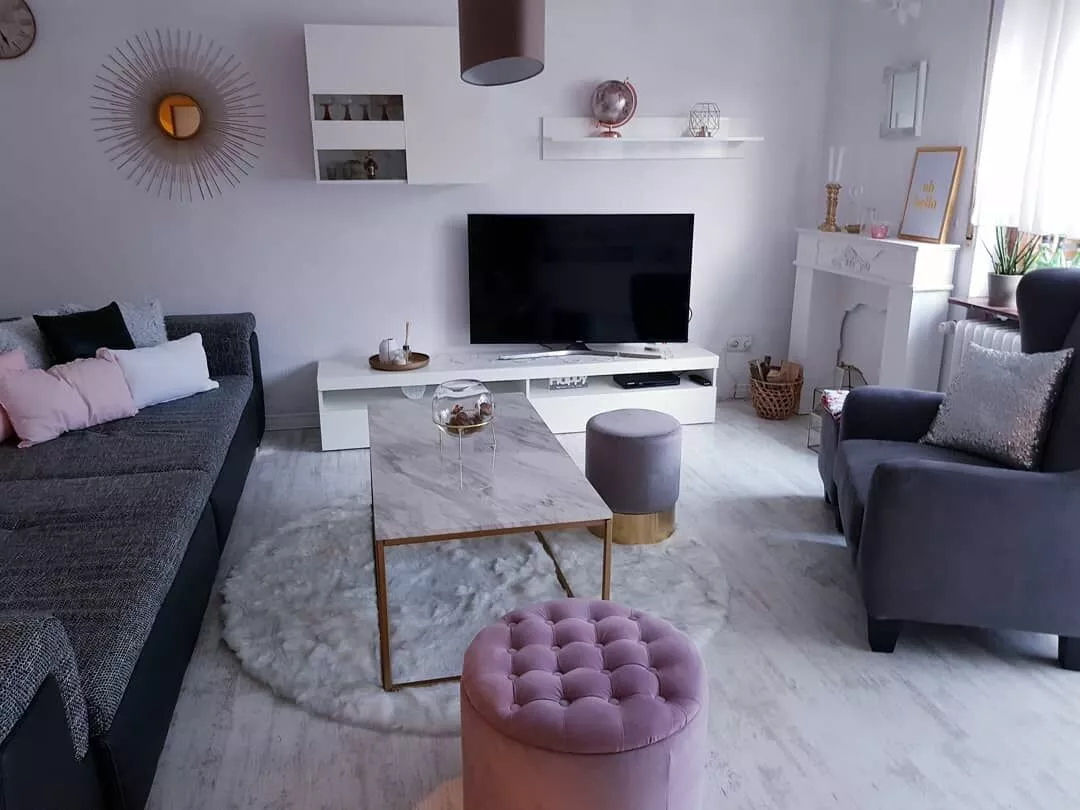 Beliani Mesa De Centro Beige/dorado 100 X 60 Cm DORRIS - Imagen 6