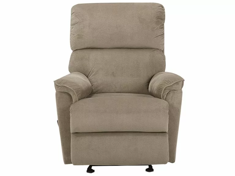 Beliani Sillón Tapizado Marrón Claro EVERTON - Imagen 4