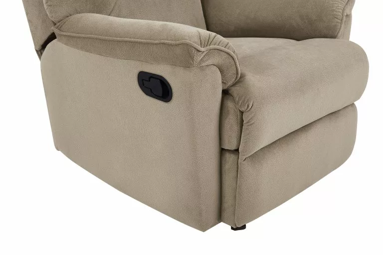 Beliani Sillón Tapizado Marrón Claro EVERTON - Imagen 9