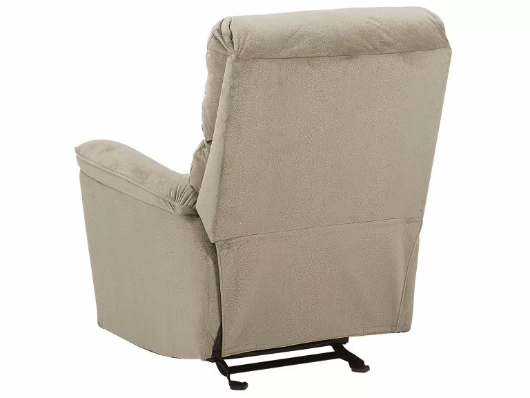 Beliani Sillón Tapizado Marrón Claro EVERTON - Imagen 6