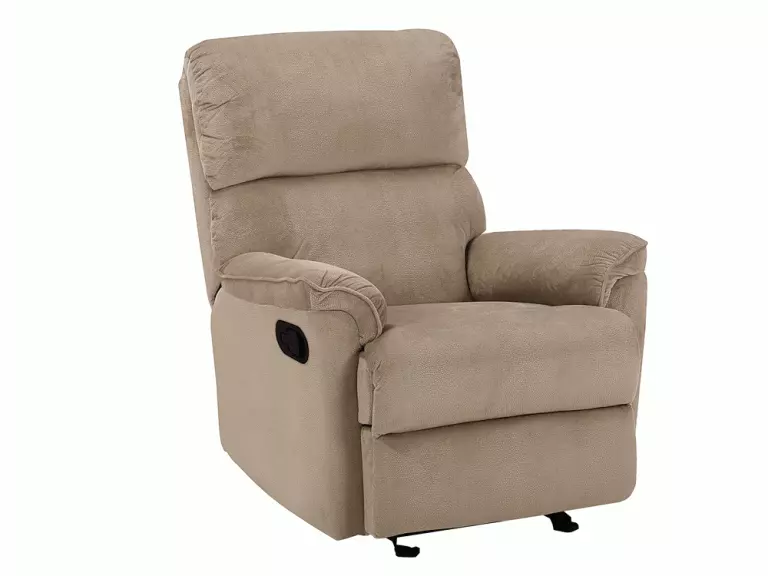 Beliani Sillón Tapizado Marrón Claro EVERTON - Imagen 3