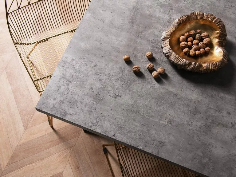 Beliani Mesa De Comedor Gris Claro/negro 160 X 90 Cm BENSON - Imagen 3