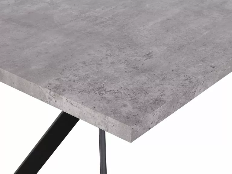 Beliani Mesa De Comedor Gris Claro/negro 160 X 90 Cm BENSON - Imagen 5