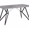 Beliani Mesa De Comedor Gris Claro/negro 160 X 90 Cm BUSCOT