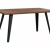 Beliani Mesa De Comedor Madera Oscura/negro 160 X 90 Cm WITNEY
