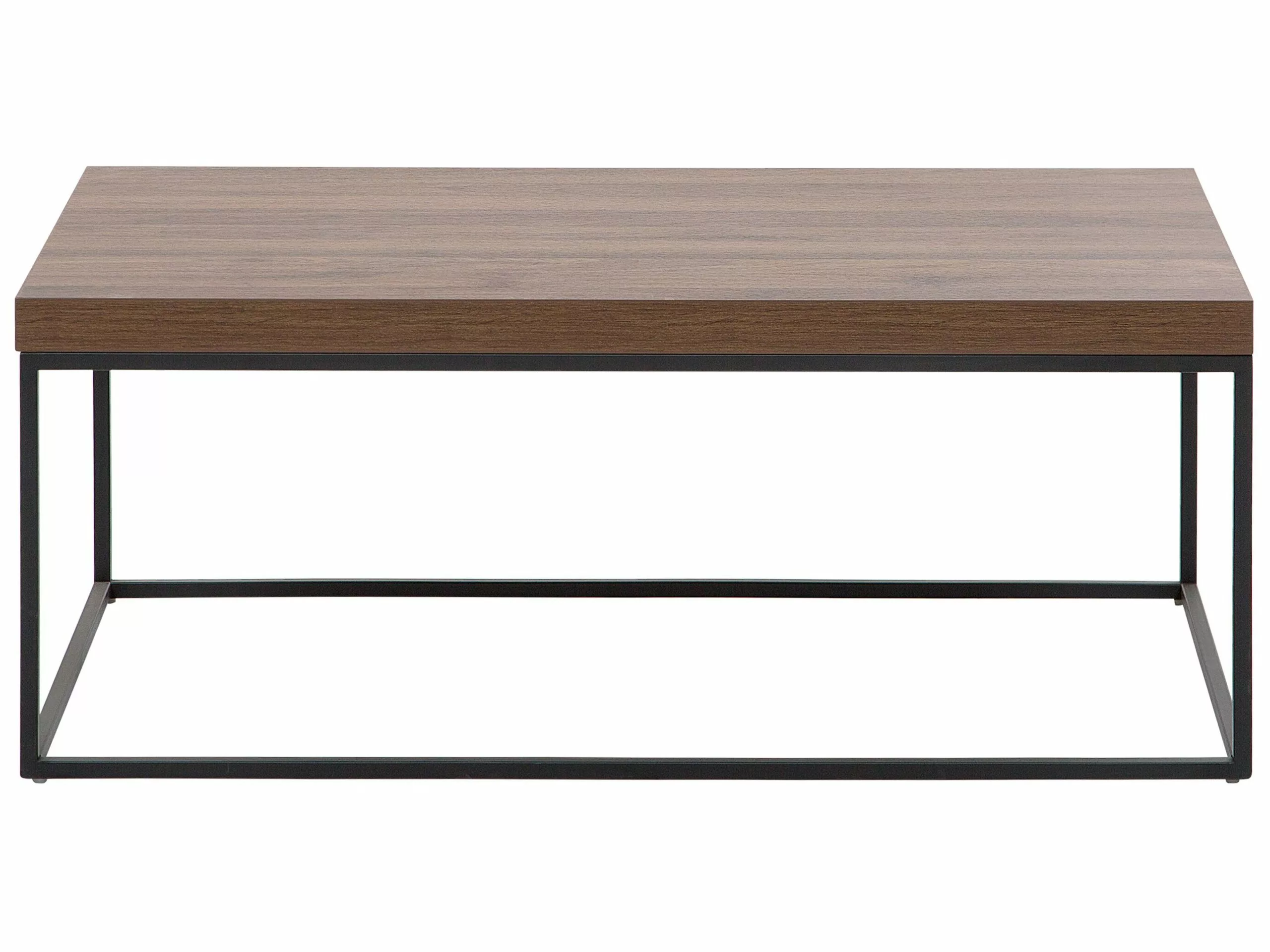 Beliani Mesa De Centro Madera Oscura/negro 100 X 60 Cm DORRIS - Imagen 4