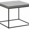 Beliani Mesa Auxiliar Gris Claro/negro 60 X 60 Cm DORRIS