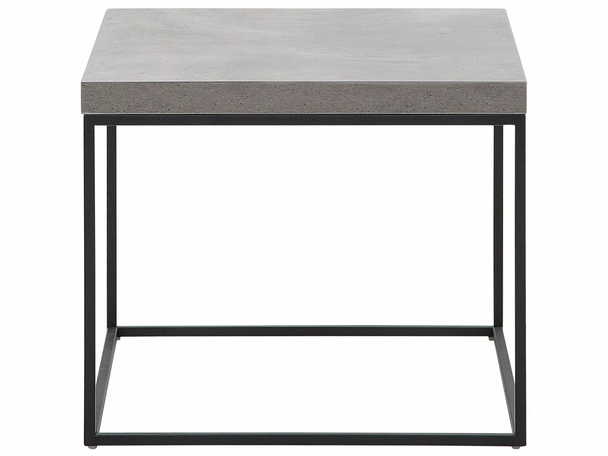 Beliani Mesa Auxiliar Gris Claro/negro 60 X 60 Cm DORRIS - Imagen 3