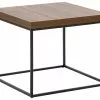 Beliani Mesa Auxiliar Madera Oscura/negro 60 X 60 Cm DORRIS