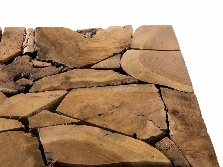 Beliani Mesa Auxiliar De Madera De Teca Clara 30 X 30 Cm NELSON - Imagen 7