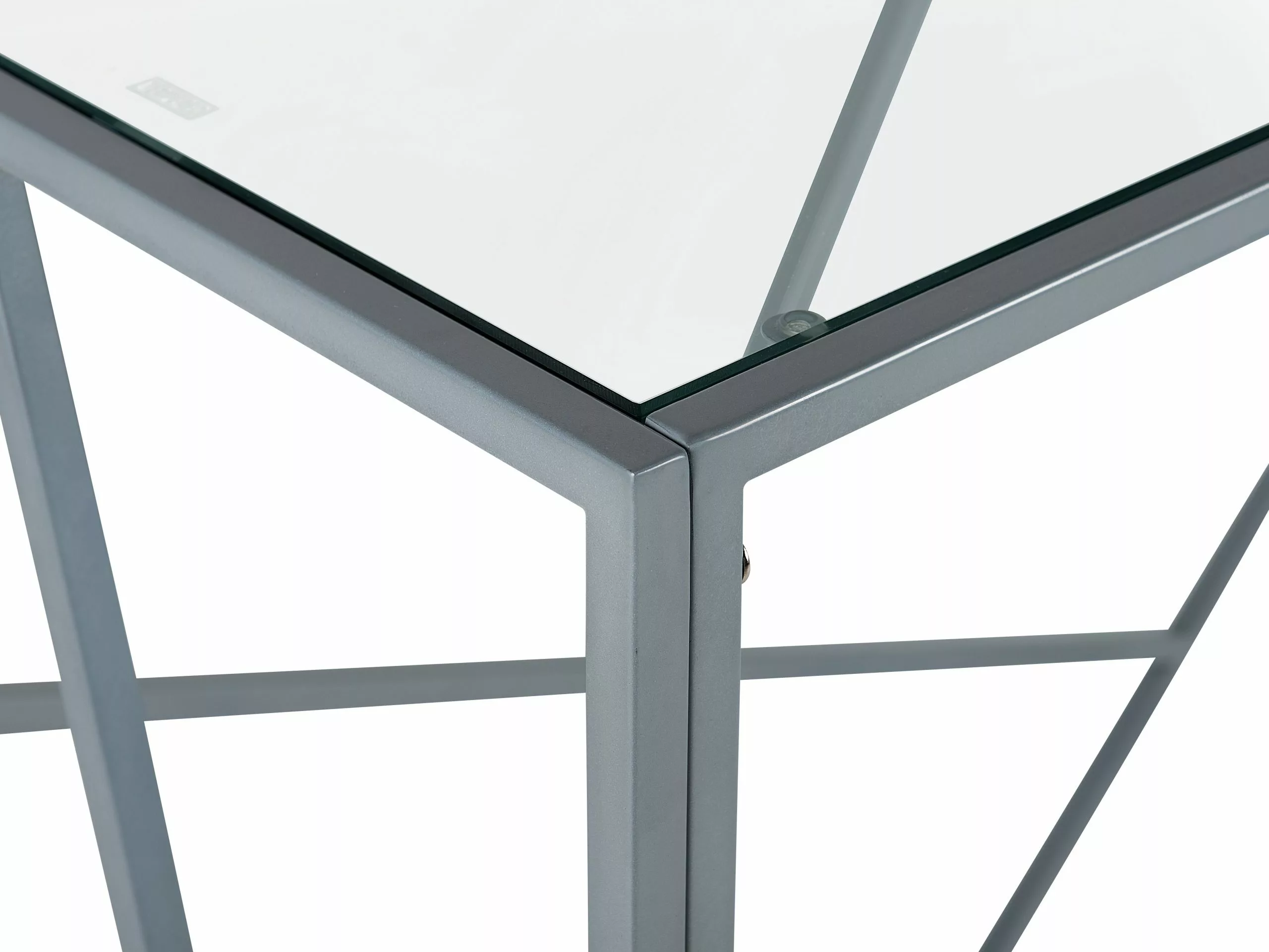 Beliani Consola De Vidrio Plateado 100 X 40 Cm ORLAND - Imagen 5